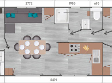 Caraïbes / 3ch 40 m² - Nature Loisirs et Promotions Calvados Plage