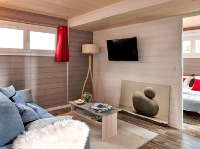 Bungalow Montaigu - Kubio 50mÂ² salon - Nature Loisirs et Promotions Calvados Plage