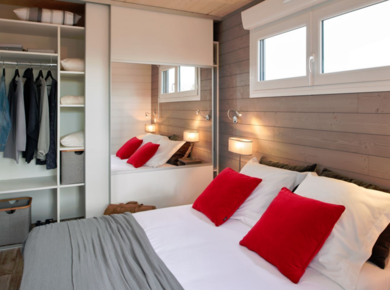 Bungalow Montaigu - Kubio 50mÂ² chambre parents - Nature Loisirs et Promotions Calvados Plage